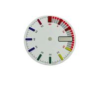 ATOMUSERLY 1 pz 28,5 mm quadrante dell'orologio adatto for NH36/4R36 movimento automatico con doppia finestra della data accessori parti(A2 White)