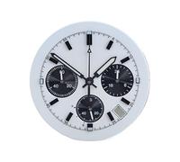 ATOMUSERLY 1 pz 32.5mm Classico 3 Occhi Sunburst Opaco Uomo Quadrante Dell'orologio Adatto for VK63 Movimento Al Quarzo Verde Lume Parti Accessori Della Cassa(3-Dial Hands,No logo)