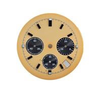 ATOMUSERLY 1 pz 32.5mm Classico 3 Occhi Sunburst Opaco Uomo Quadrante Dell'orologio Adatto for VK63 Movimento Al Quarzo Verde Lume Parti Accessori Della Cassa(4-Dial,No logo)