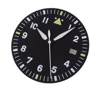 ATOMUSERLY 1 pz No Logo Pilot Orologio Quadrante 33.5mm for NH35 NH36 ETA2824 PT5000 ST2130 Verde Luminoso Diver Campo Parti(A black 1 set,For nh35 nh36)