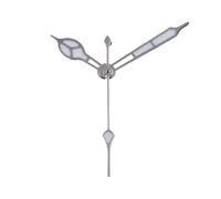 ATOMUSERLY 1 set di lancette Cathedral NH35A for orologio NH35 NH36 4R 7S 7002 7009, movimento, accessori ricambio luminosi verdi(Silver)