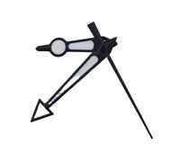 ATOMUSERLY 1 set di lancette for orologio nere e argento, luminose, adatte al movimento NH35 NH36(Black)