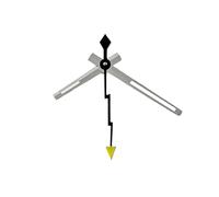 ATOMUSERLY 1 set di lancette for orologio NH35 con puntatore dei secondi luminoso for movimento automatico NH36, argento, oro, nero, rosso(Gun Orange)