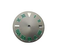 ATOMUSERLY 1pc 28.5 MILLIMETRI Quadrante Dell'orologio Con/Senza Lancette for NH35 NH36 Movimento Verde Indice Luminoso Viso Accessori(Watch Dial Hands)