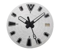 ATOMUSERLY 1pc 28.5mm modello di fiore luminoso nero blu bianco verde parti orologi quadrante lancette adatte for movimento NH35(White)