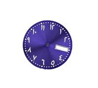 ATOMUSERLY 1pc 28.5mm quadrante dell'orologio antico con verde luminoso doppio calendario finestra facce accessorio for movimento NH35 NH36(Orange)