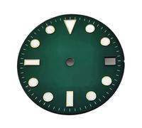 ATOMUSERLY 1pc 28.5mm quadrante dell'orologio con finestra della data luminoso sterile adatto for NH35 NH36 orologi parti di movimento automatico(Black-silver a4)
