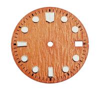 ATOMUSERLY 1pc 28.5mm quadrante dell'orologio for NH34 NH35 NH35A con finestra della data volti luminosi adatti movimento automatico 3.0/3.8(Orange)