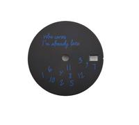 ATOMUSERLY 1pc 28.5mm quadrante nero dell'orologio chi se ne frega sono già in ritardo for Nh35 Nh36 movimento meccanico accessori for il viso(521)