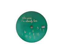 ATOMUSERLY 1pc 28.5mm quadrante orologio chi se ne frega sono già in ritardo parti for movimento NH35/36 accessori for il viso(Green)