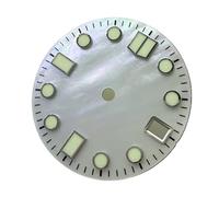 ATOMUSERLY 1pc 28.5mm Shell Lustre quadrante dell'orologio verde Luminou adatto for NH35 3/3.8/4.2 Corona accessori for movimento automatico(Style 2)