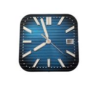 ATOMUSERLY 1pc 29.5mm Quadrato A Strisce Argento Nail Quadrante Dell'orologio Lancette Argentate Parti di Ricambio for Movimenti NH35/NH36(3-747-06 1-700-01)