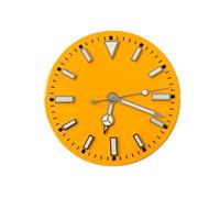 ATOMUSERLY 1pc 29mm quadrante dell'orologio verde luminoso con puntatore for movimento NH35/NH36/Miyota 8215/2813 senza lancette del calendario(Yellow,For NH35 NH36)