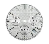 ATOMUSERLY 1pc 31.8mm orologio quadrante nero bianco cinturino adatto for movimento VK63 parti modificate C3 verde luminoso(White)