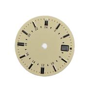 ATOMUSERLY 1pc 31MM quadrante dell'orologio Beige GMT facce lancette non luminose con data singola sostituire le parti for il movimento NH34(Dial and silver hand)