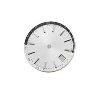 ATOMUSERLY 1pc 32mm quadrante dell'orologio chiodi d'argento blu luminoso for movimento NH34 accessori for con calendario singolo(White)