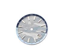 ATOMUSERLY 1pc 32mm quadrante dell'orologio chiodi d'argento blu luminoso for movimento NH34 accessori for con calendario singolo(Sky Blue)