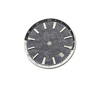 ATOMUSERLY 1pc 32mm quadrante dell'orologio chiodi d'argento blu luminoso for movimento NH34 accessori for con calendario singolo(Black 1)