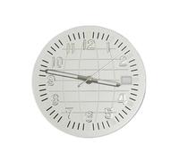 ATOMUSERLY 1pc 32mm quadrante lancette verde orologio luminoso con puntatore for NH35/NH36/4R/7S movimento calendario singolo facce parti(Light Blue)