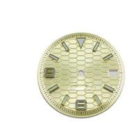 ATOMUSERLY 1pc for NH35/NH36 Quadrante Diametro 28.5mm/31mm Blu Verde Luminoso Singola Data Accessori for Orologi(Gold,31mm)