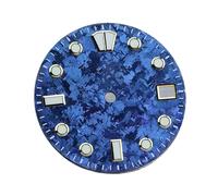 ATOMUSERLY 1pc Ice Crystal Ti quadrante colorato 28,5 mm BGW9 Lume for NH35 Mod senza logo(Blue,No logo silver index)