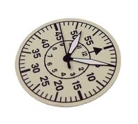 ATOMUSERLY 1pc Luminoso 29mm/33.5mm Vintage White Diver Pilot Orologio Quadrante Viso for NH35 NH36 NH37 NH38 NH39 ETA PT Mano(Dial B hand B,29 MM for eta2824 pt)