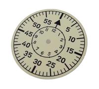 ATOMUSERLY 1pc Luminoso 29mm/33.5mm Vintage White Diver Pilot Orologio Quadrante Viso for NH35 NH36 NH37 NH38 NH39 ETA PT Mano(Dial B,33 MM for nh35 nh36)