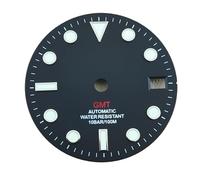 ATOMUSERLY 1pc quadrante 28,5 mm nero blu verde rosso arancione testo GMT bordo rosa oro adatto for movimento NH34 NH35(6)