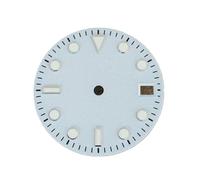 ATOMUSERLY 1pc quadrante 28.5mm orologio luminoso verde calendario singolo azzurro/bianco smerigliato for movimento NH36/4R/7S(Frosted Light Blue)