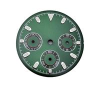 ATOMUSERLY 1pc quadrante 29.5mm for movimento al quarzo VK63 cronografo viso parti di orologi verde luminoso adatto for custodie da 39mm(Black 3)