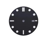 ATOMUSERLY 1pc quadrante 32mm diametro marca vuota for movimento NH35 accessori for orologi luminosi verdi(Black)