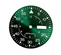 ATOMUSERLY 1pc quadrante 33.5mm diametro di montaggio for NH36 movimento meccanico automatico verde luminoso doppia data finestra accessori for orologi