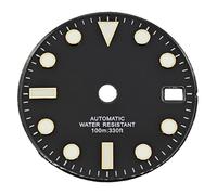 ATOMUSERLY 1pc quadrante dell'orologio 28.5mm nero rosa rosso blu verde luminoso adatto for parti di accessori movimento NH34 NH35(BlueD3-2)
