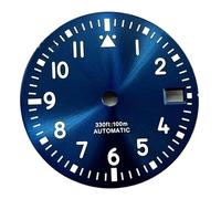 ATOMUSERLY 1pc quadrante dell'orologio 29mm blu verde luminoso adatto for NH34 NH35 movimento 3/3,8 ore corona(Blue1)