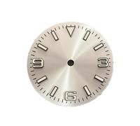 ATOMUSERLY 1pc quadrante dell'orologio verde luminoso Sunburst 28.5mm 3 6 9 numeri chiodi 3D for volti di movimento NH35/NH36/4R/7S(Black Nails Silver 1)