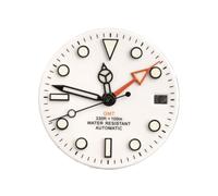ATOMUSERLY 1pc quadrante GMT lancetta bianco indice nero adatto for movimento NH34 parti di ricambio for orologio con cassa luminosa blu-verde(4)