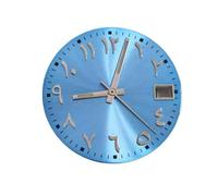ATOMUSERLY 1pc quadrante orologio nessun puntatore lancette luminoso da 28,5 mm for movimento NH35 NH36 NH70 4R(Frosted Blue)