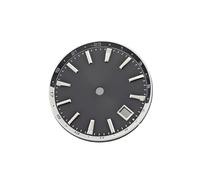 ATOMUSERLY Quadrante 1pc 32mm for orologio GS NH34 con anello ombra interno lunetta Accessori luminosi blu ghiaccio for cassa da 44mm(Silver,GS logo)