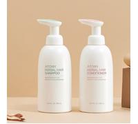 ATOMY Herbal Hair Shampoo 500ml Balsamo 500ml Set Nutriente Cura dei Capelli ...