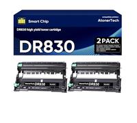 AtonerTech DR830 - Tamburo di ricambio per Brother TN830XL, TN830, HL-L2460DW, DCP-L2640DW, HL-L2480DW, HL-L2400D, HL-L2405W, MFC-L2820DW, compatibile con DR830/DR-830 (confezione da 2, non toner)