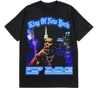 ATONG Pop Smoke King of New York T-Shirt Black Black M