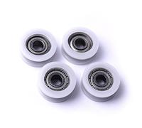 Atoplee 4 pulegge rotonde in nylon con scanalatura per cancelli scorrevoli, barre angolari/cassetti (6 x 26,5 x 9 mm)