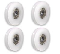 Atoplee 4 pulegge rotonde in nylon con scanalatura per cancelli scorrevoli, barre angolari/cassetti (8 x 46,5 x 10 mm)