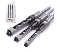ATOPLEE Punte quadrate per legno, 3 pezzi HSS per lavorazione del legno quadrato Mortise, diametro foro 5/16 pollici (8 mm), 3/8 pollici (9,5 mm), 12,5 mm) (tutte le dimensioni)