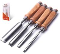 Atoplee - Scalpello semicircolare per falegnameria, 8 mm, 12 mm, 18 mm, 25 mm, Full Size-4PCS