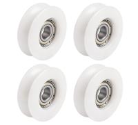 ATOPLEE Set di 4 ruote in nylon con scanalatura, per cancello scorrevole, barre