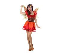 Atosa 23039 - Costume da fata dell'autunno per bambini, M/L, colore: Rosso