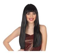 Atosa 39806 - Parrucca unisex per adulti, colore: nero, 60 cm