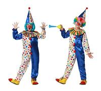 Atosa Costume Pagliaccio Bambino Multicolore Vestito completo 5-6 anni