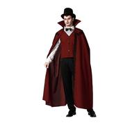 Atosa | Adulto Vampiro Costume Uomo | Conte Dracula | Costumi Horror per Halloween, Carnevale, Feste a Tema | Include mantello, gilet, pantaloni | Comodo, divertente e originale | XS-S